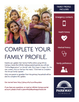 Annual Family Update flyer 