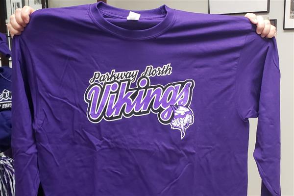 Shirt - Long Slv - Purple - Black/White/Purple
